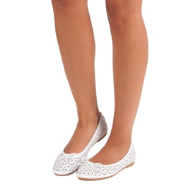 Diamantique Harjakatkoiset balerinat valkoinen 1