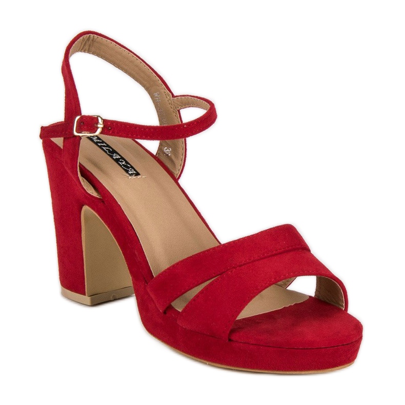 Milaya Muodikkaat korkokengät sandaalit punainen 1