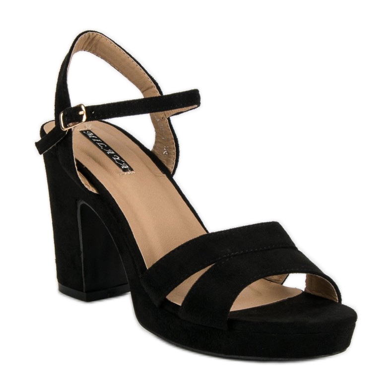 Milaya Muodikkaat korkokengät sandaalit musta 1