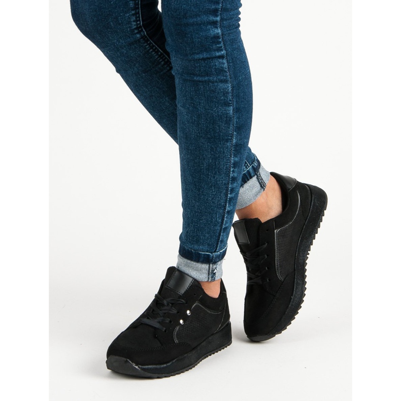 Mckeylor Mustat solmitut urheilukengät 2