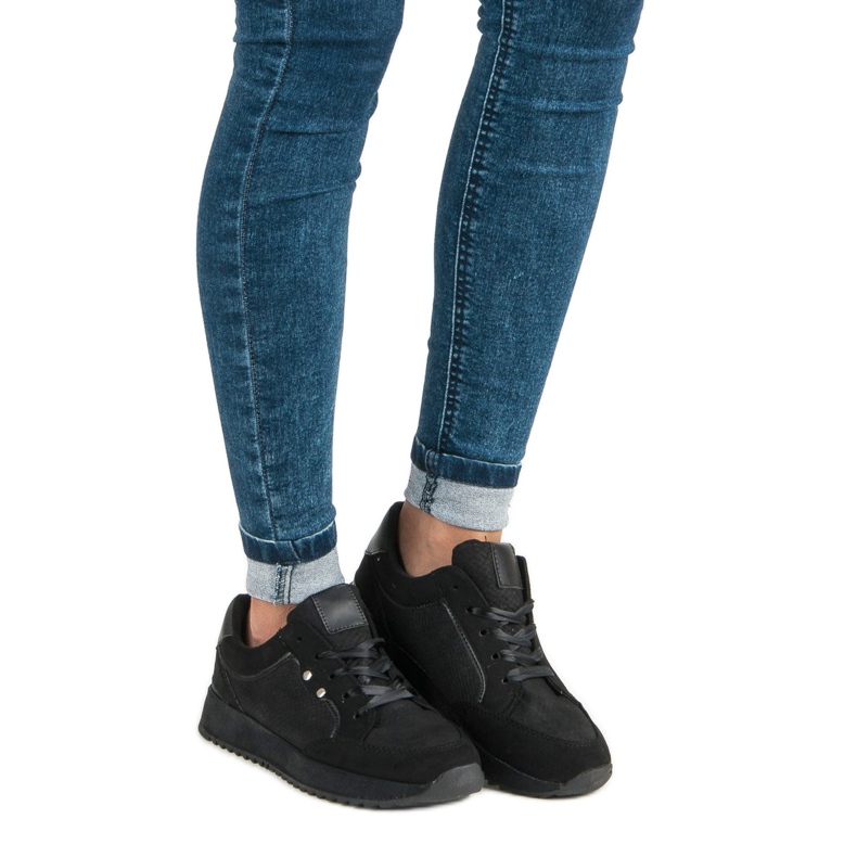 Mckeylor Mustat solmitut urheilukengät 1