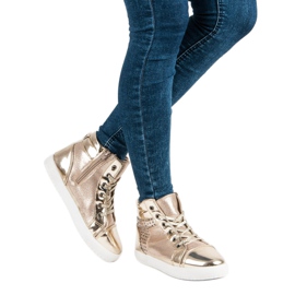 Lakatut lenkkarit nilkan yläpuolella keltainen 2