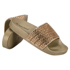 Tyylikkäät kultaiset tossut kultainen 2