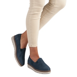 Vinceza-kenkiin mokkanahka sininen 2