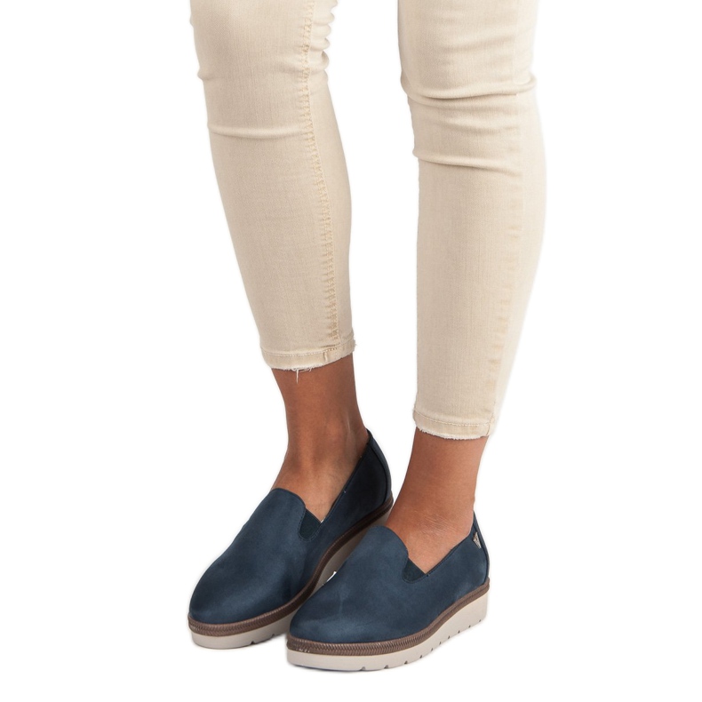 Vinceza-kenkiin mokkanahka sininen 1