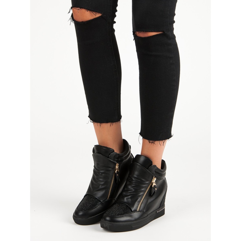 Tyylikkäät lenkkarit, lenkkarit musta 2