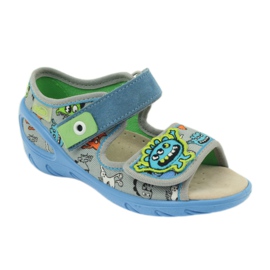 Sandaalien nahkainen sisäosa Befado 433P sininen oranssi harmaa 1