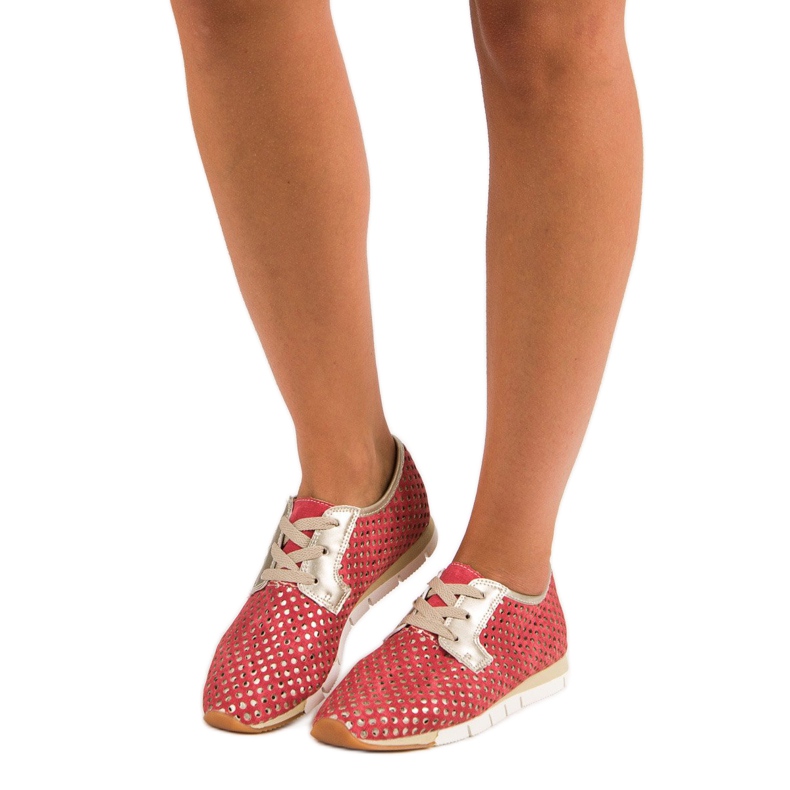 Kylie Muodikkaat solmitut tennarit punainen 1