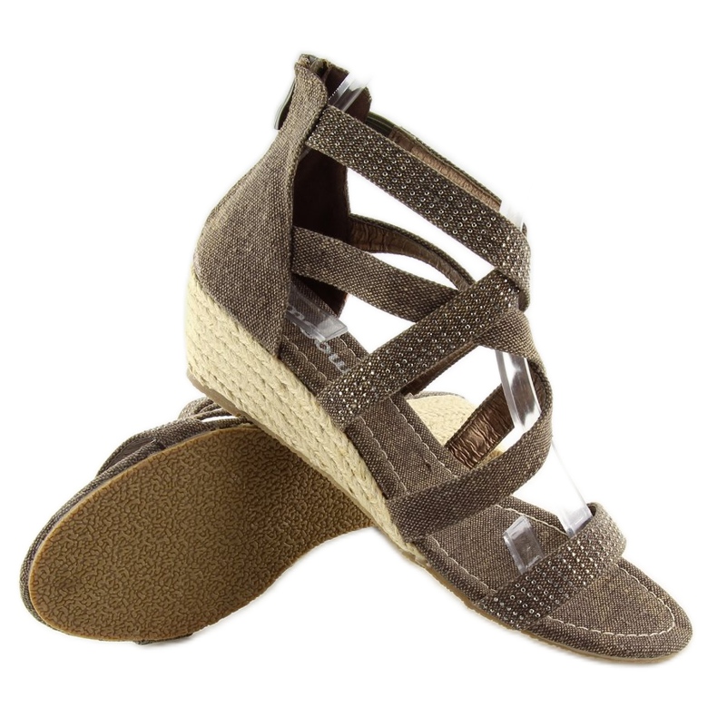 Sandaalit espadrillit ME11783 kahvi ruskea 1