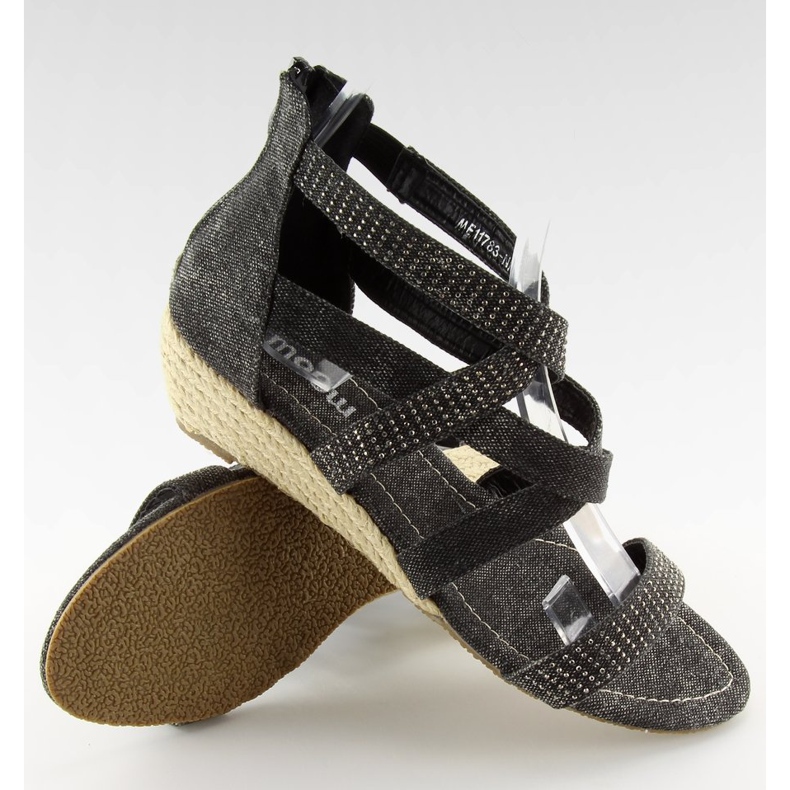 Mustat espadrillesandaalit ME11783 Musta 2