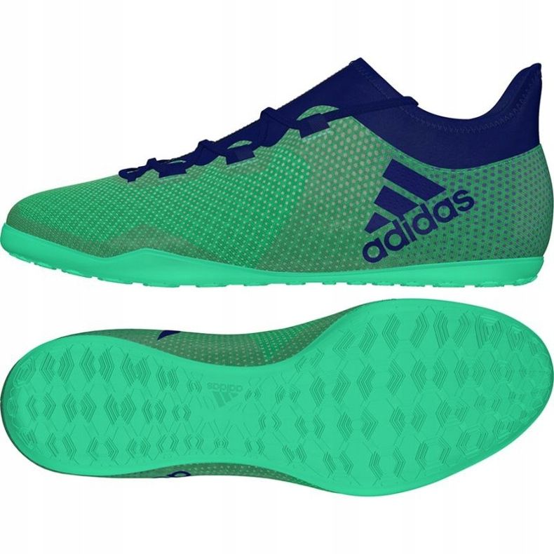 Sisäkengät adidas X Tango 17.3 In M CP9142 turkoosi, sininen vihreä 2