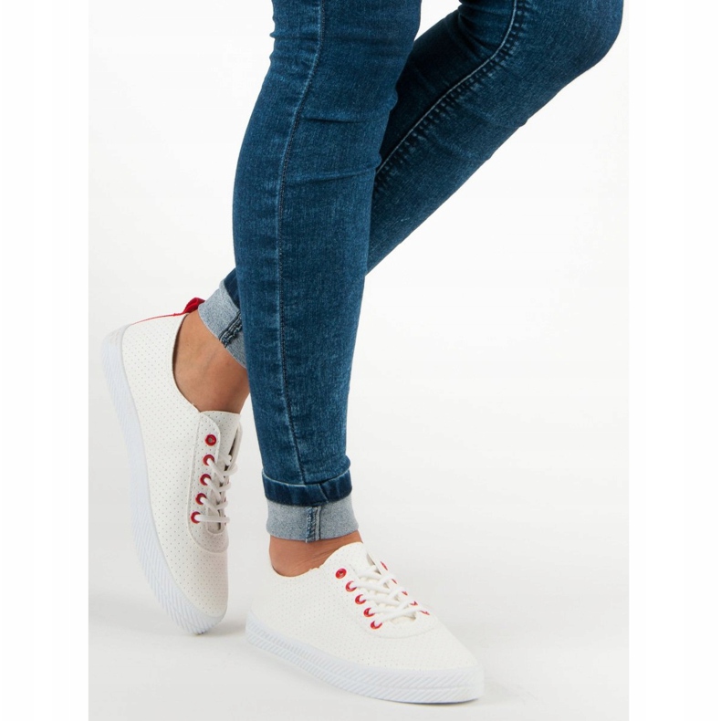 Kylie Avoimet sidotut lenkkarit valkoinen 2