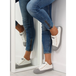 Tennarit värillisellä kumilla W-3051 Valkoinen 1