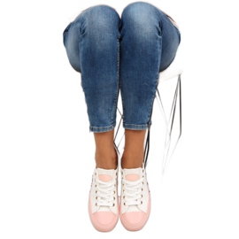 Tennarit värillisellä kumilla W-3051 Valkoinen 1