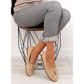 Mokasiinit leikatuilla varpailla SK28P Beige 2