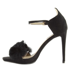 Mustat sandaalit korkeakorkoisessa L6120 Black 2