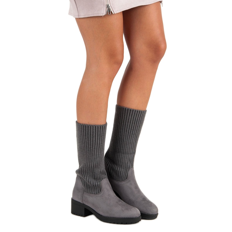 Seastar Slip-on korkeat saappaat harmaa 2