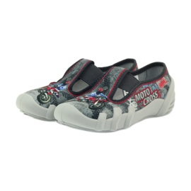 Befado lasten kengät tossut 290x166 harmaa punainen 3