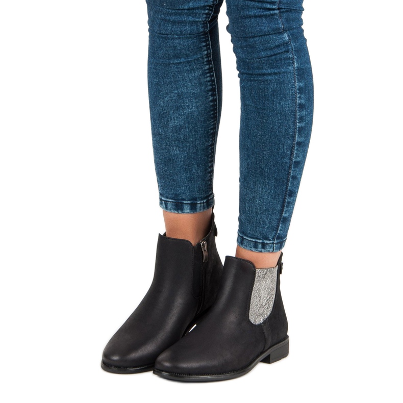 Vinceza Tyylikkäät Jodhpur -saappaat musta 1