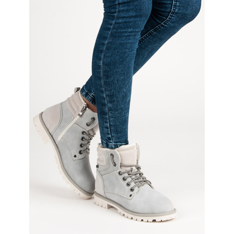 Filippo Tyylikkäät saappaat lampaannahkaisella turkilla harmaa 2