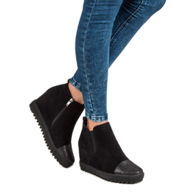 Filippo Kiilakorkoiset mokkanahkaiset nilkkurit musta 1