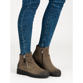 Matalat saappaat VINCEZA -vetoketjulla vihreä 1