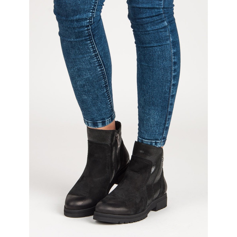 Mukavat nahkaiset VINCEZA -saappaat musta 1