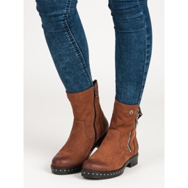 Ruskeat nahkasaappaat VINCEZAlta 1