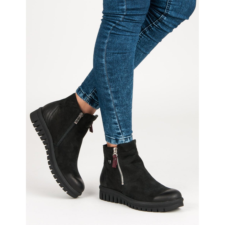 Matalat saappaat VINCEZA -vetoketjulla musta 2