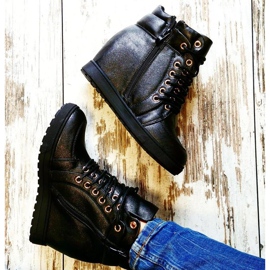 J. Star Tyylikkäät solmitut tennarit musta 2