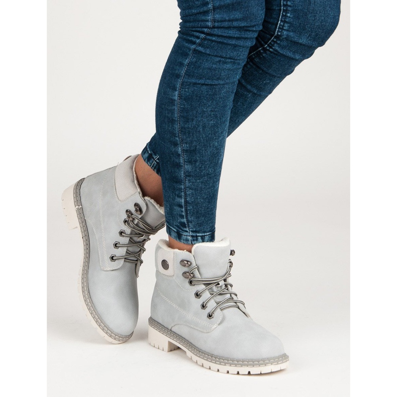 Filippo Harmaat saappaat lampaannahkaisella turkilla 2