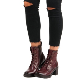 Viininpunaiset vinceza-saappaat punainen 1