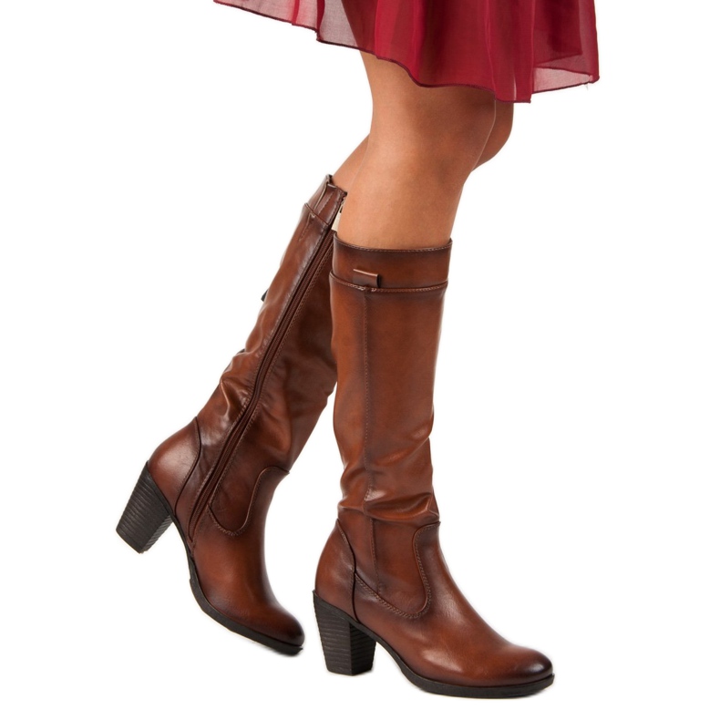 Saappaat vinceza-tolppaan ruskea 2