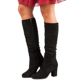 Klassiset naisten saappaat musta 1