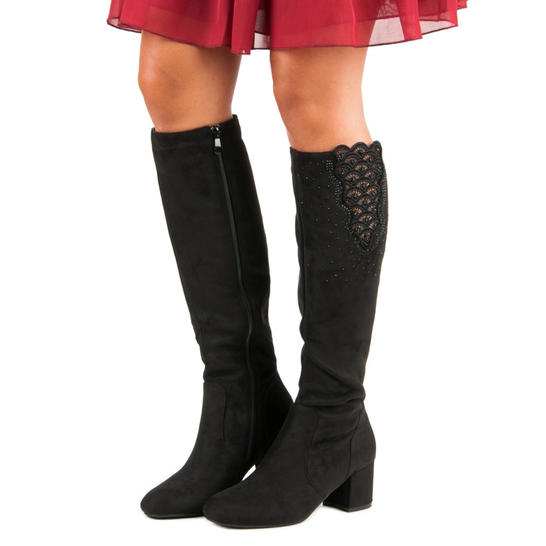 Tyylikkäät korkokengät musta 1