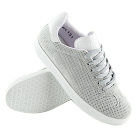 Harmaa ja valkoiset naisten tennarit BL131P GREY / WHITE 1