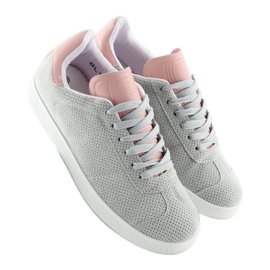 Harmaa ja pinkki naisten tennarit BL131P GREY / PINK 2