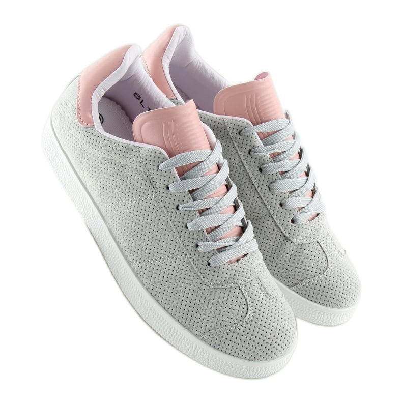 Harmaa ja pinkki naisten tennarit BL131P GREY / PINK 2
