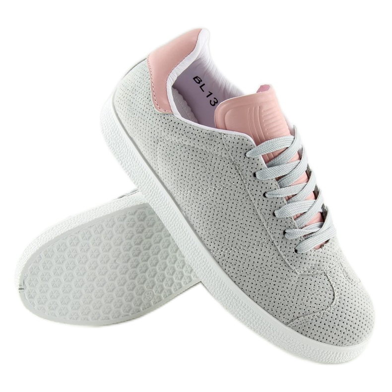 Harmaa ja pinkki naisten tennarit BL131P GREY / PINK 1