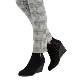 Corina Tyylikkäät kiila saappaat musta 1