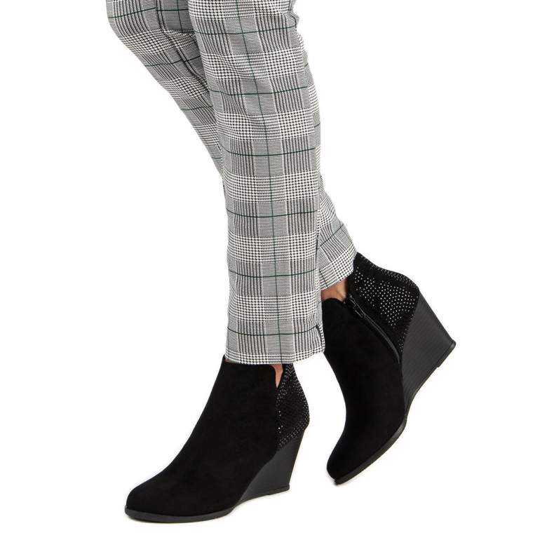 Corina Tyylikkäät kiila saappaat musta 1