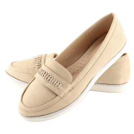 Naisten beige-loaferit 22-07 Beige 1