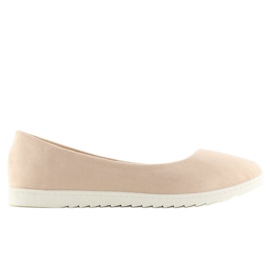 Naisten sileät beige-ballerinat BH1236-BL Beige 1