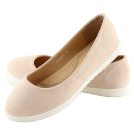 Naisten sileät beige-ballerinat BH1236-BL Beige 2