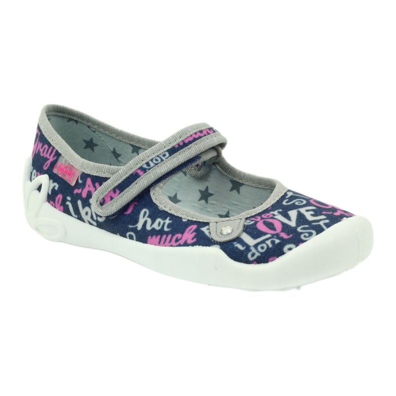 Befado lasten kengät ballerina -tossut 114y311 laivastonsininen vaaleanpunainen harmaa 1