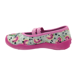 Befado lasten kengät ballerinatossut 116x231 harmaa vihreä vaaleanpunainen 3