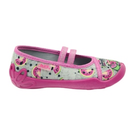 Befado lasten kengät ballerinatossut 116x231 harmaa vihreä vaaleanpunainen 1