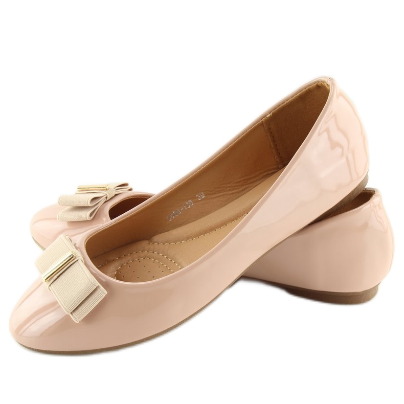 Naisten beige-ballerinat 9988-130 Nude 2