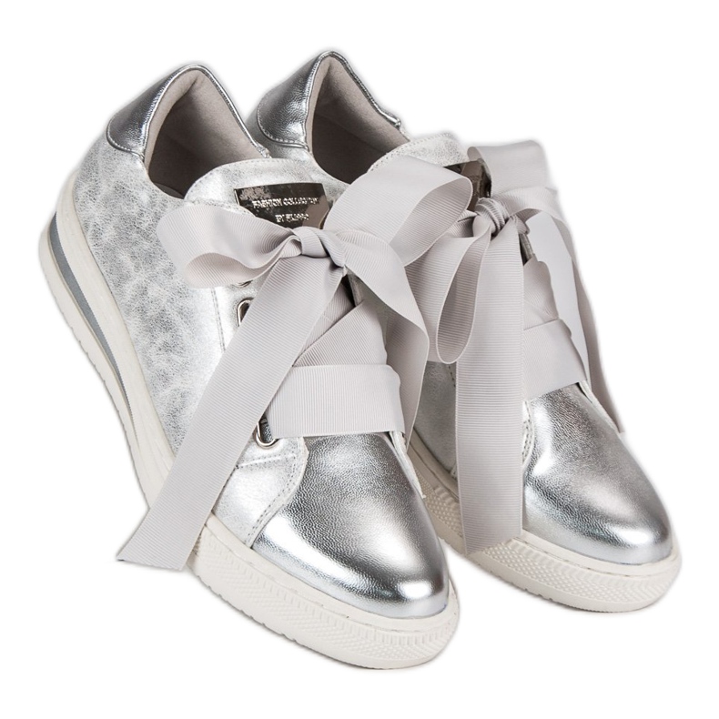 Filippo Hopeanväriset sidotut kengät harmaa 1 Filippo Hopeanväriset sidotut kengät harmaa 1
