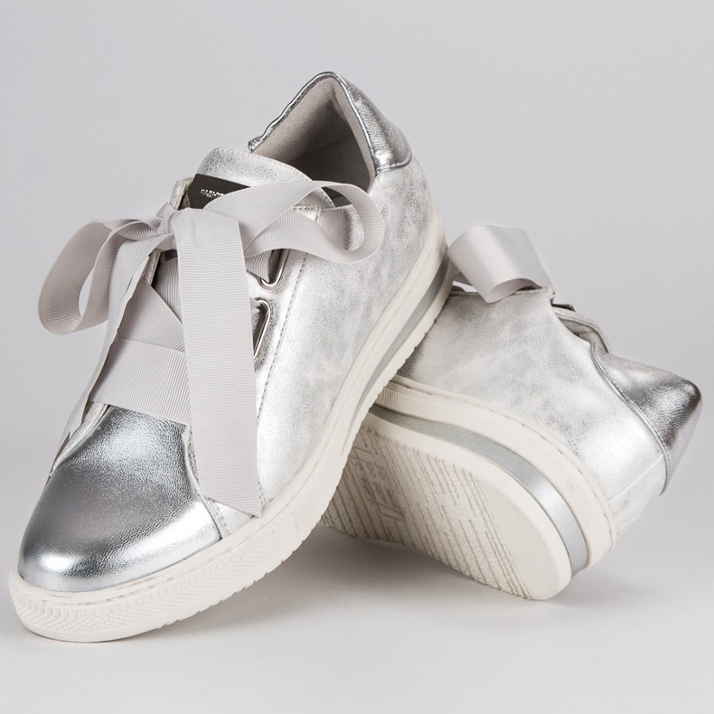 Filippo Hopeanväriset sidotut kengät harmaa 2 Filippo Hopeanväriset sidotut kengät harmaa 2